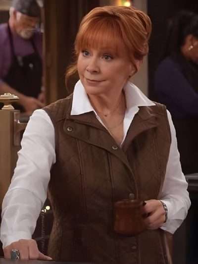 Happy’s Place Reba McEntire Brown Quilted Vest