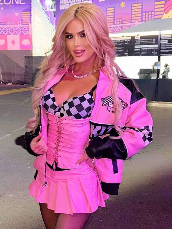 Kina Tavarozi Sanrio Hello Kitty Pink Racing Jacket