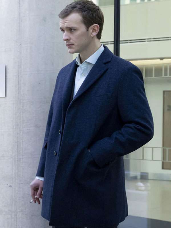 Robert Spearing Industry Blue Wool Coat