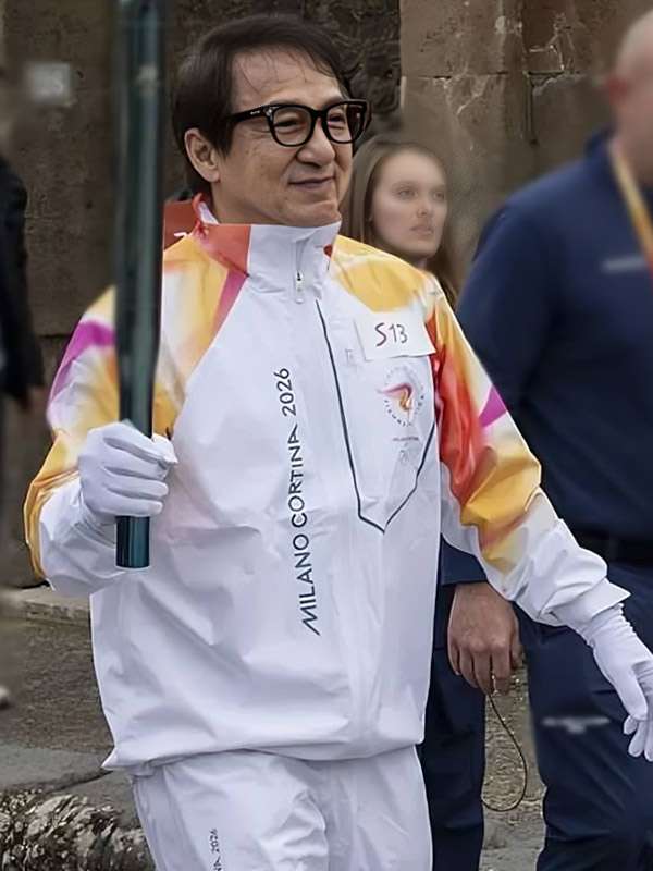 Milano Cortina 2026 Flame Jacket Worn by Jackie Chan