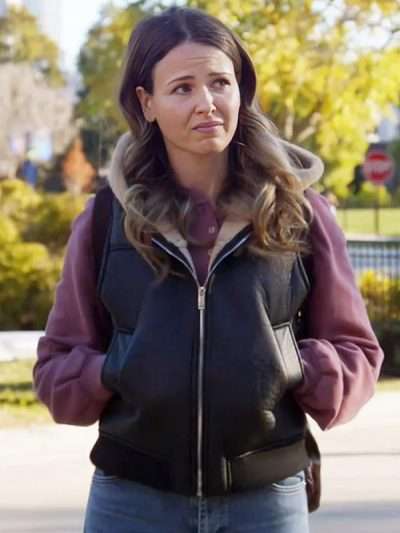 Chicago Fire 2026 Lyla Novak Black Shearling Vest