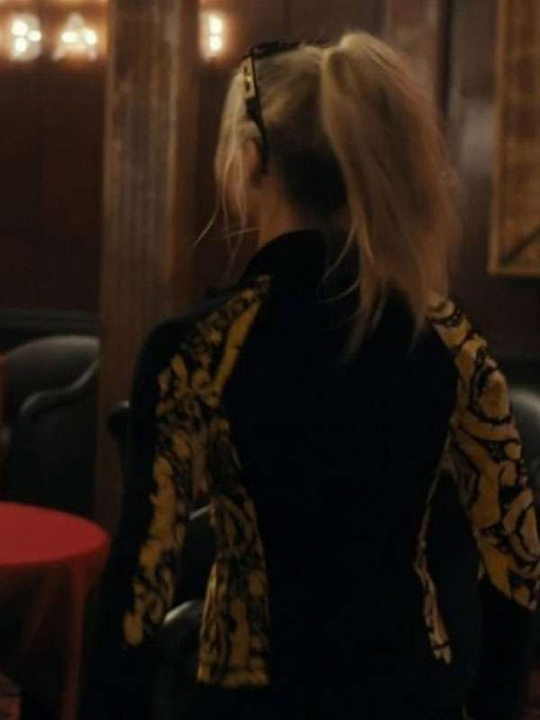 Landman Ali Larter Yellow and Black Zip-Up Jacket