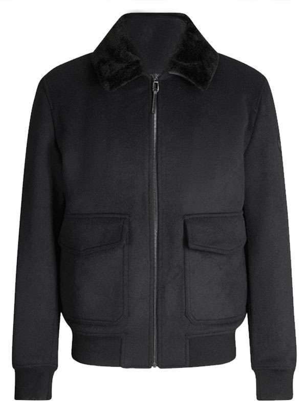 Law & Order SVU S27 Odafin Tutuola Black Wool Bomber Jacket