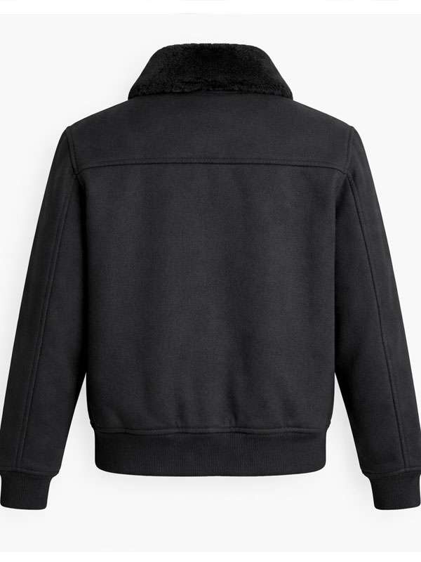 Law & Order SVU S27 Odafin Tutuola Black Fur Bomber Jacket