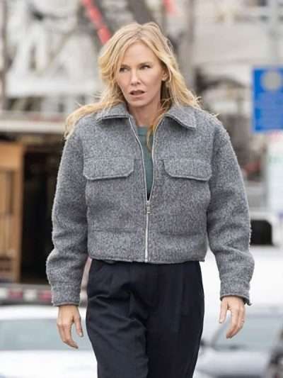 Amanda Rollins Law and Order SVU S27 Grey Wool Jacket