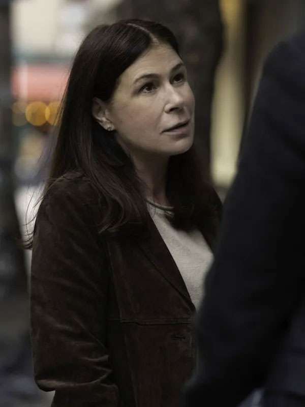 Law and Order Maura Tierney Suede Leather Coat