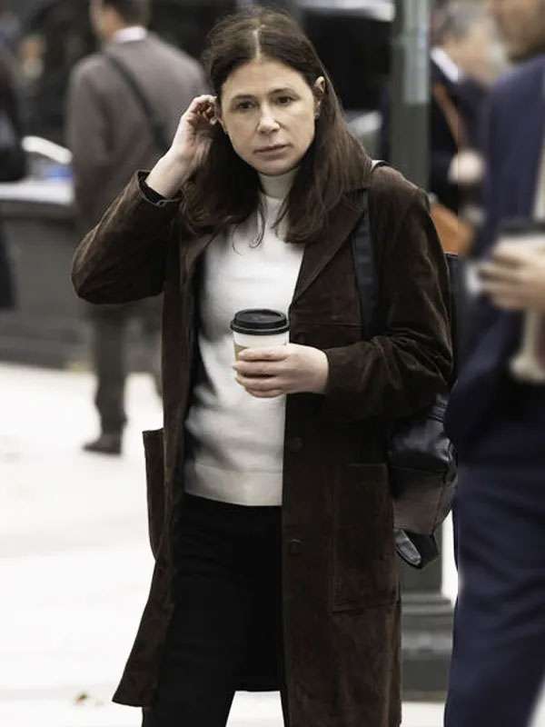 Law and Order Maura Tierney Suede Leather Coat
