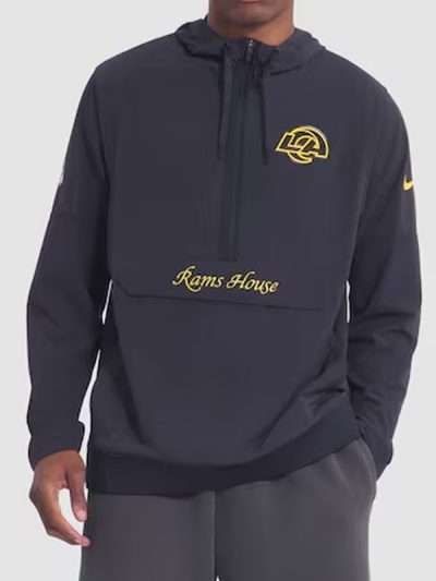 Los Angeles Rams Black Windbreaker Jacket