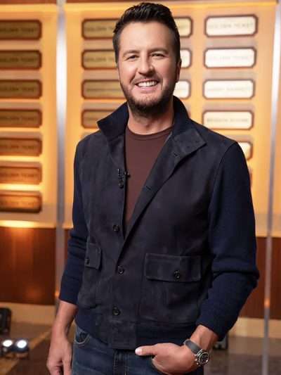 American Idol 2026 Luke Bryan Suede Leather Jacket