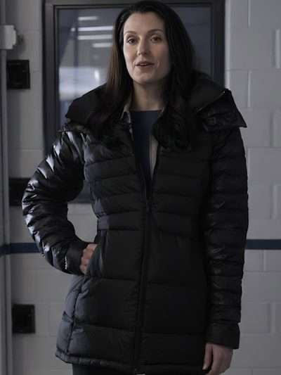 Finding Her Edge 2026 Meredith Forlenza Black Puffer Jacket
