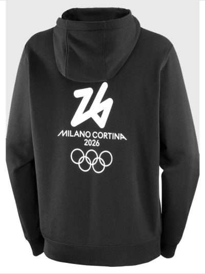 Milano Cortina 2026 Olympic Game Black Hoodie