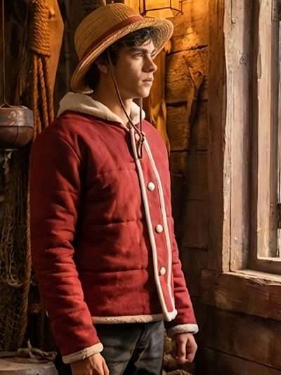 One Piece 2026 Iñaki Godoy Red Hooded Jacket