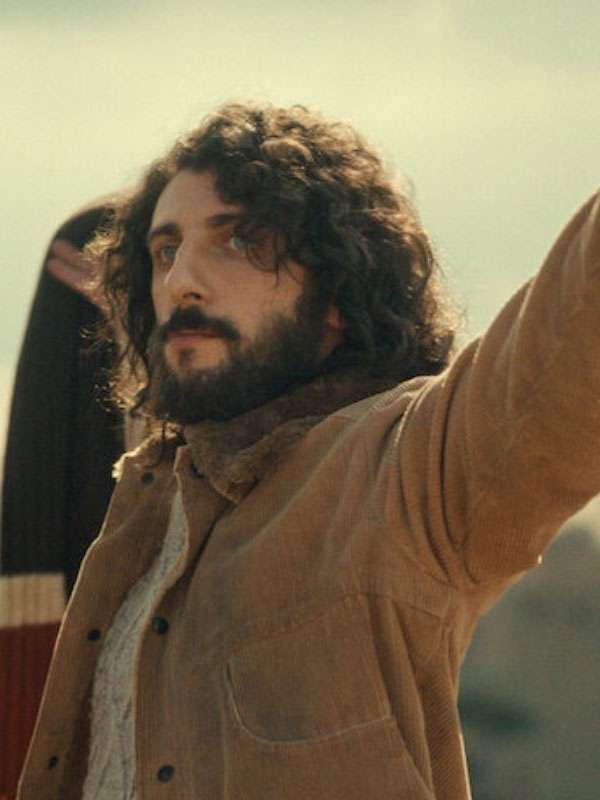 Movie The Big Fake 2026 Pietro Castellitto Brown Fur Jacket