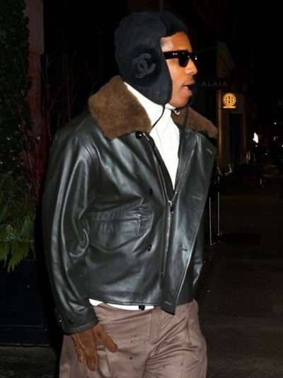 NYC 2026 A$AP Rocky Shearling Leather Jacket