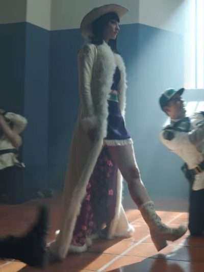 One Piece 2026 Lera Abova White Leather Coat