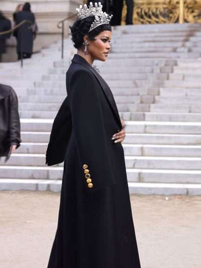 Teyana Taylor 2026 Black Wool Coat