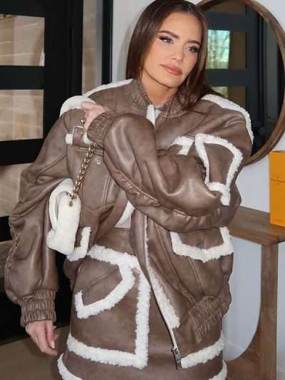 RHOSLC Meredith Marks Brown Leather Jacket