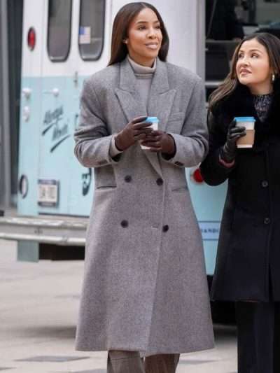 Kelly Rowland Relationship Goals Grey Trench Coat