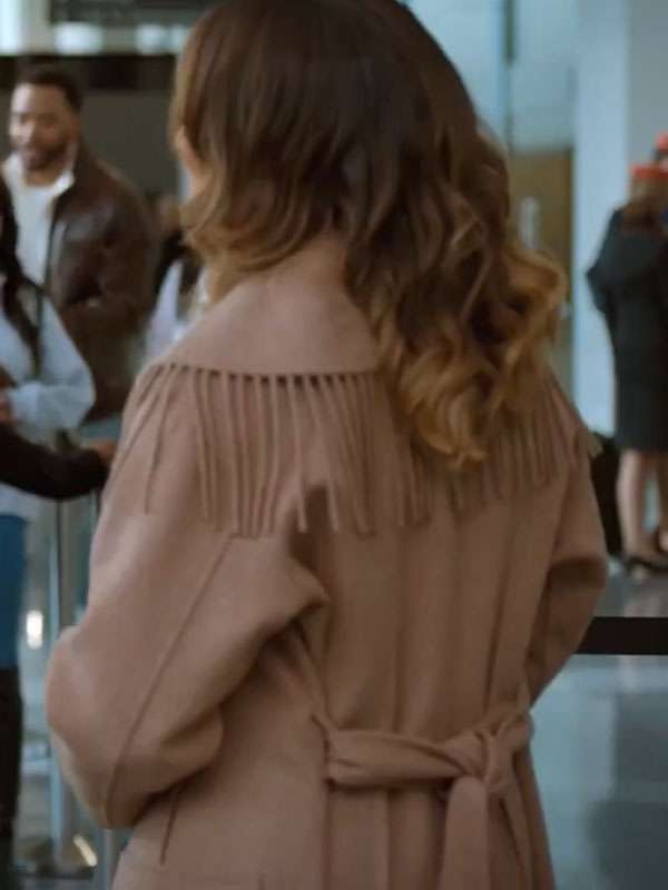 Relationship Goals Robin Thede Brown Fringe Wool Coat