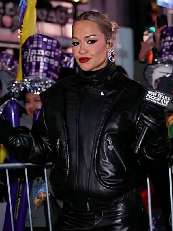 NYC Rita Ora Black Leather Jacket