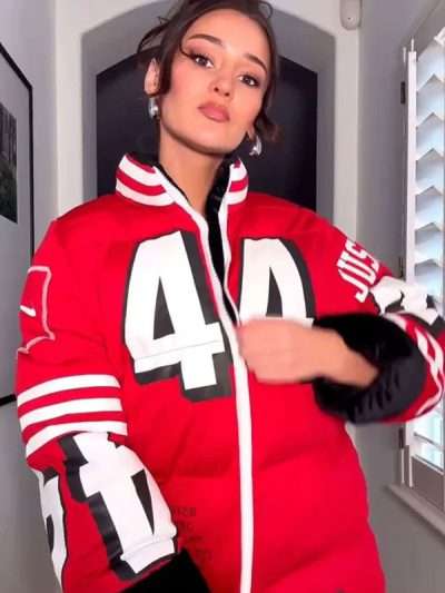 SF 49ers Kristin Juszczyk 44 Red Jacket