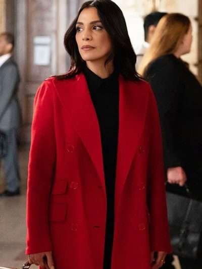 Law & Order S25 ADA Samantha Maroun Red Wool Coar