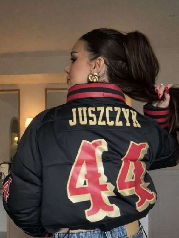 San Francisco 49ers Kristin Juszczyk Black Puffer Jacket