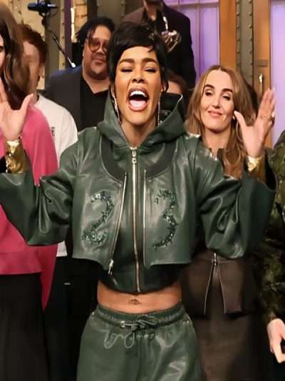 SNL S51 Teyana Taylor Green Cropped Jacket