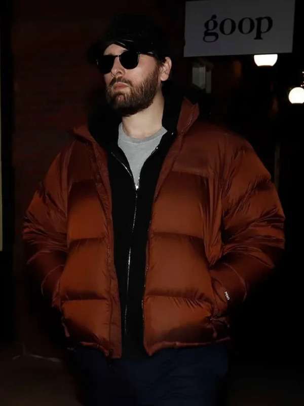Scott Disick Aspen 2025 Brown Puffer Jacket