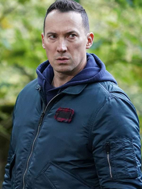 Silent Witness 2025 David Caves Blue Bomber Jacket