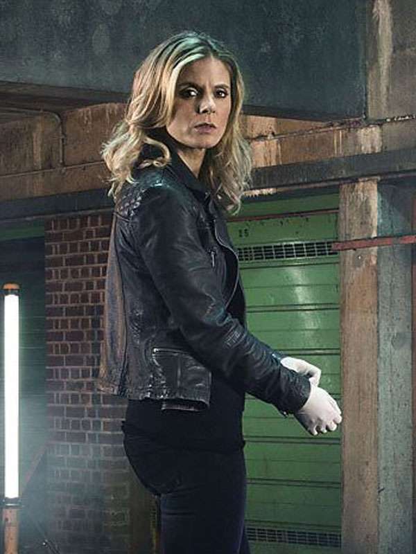 Silent Witness S20 Emilia Fox Quilted Black Leather Jacket