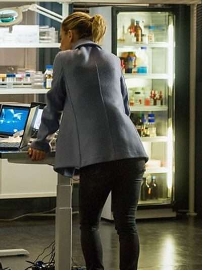 Silent Witness S21 Emilia Fox Blue Wool Coat