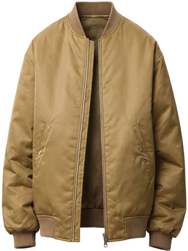 Steal S01 Zara Dunne Beige Bomber Jacket