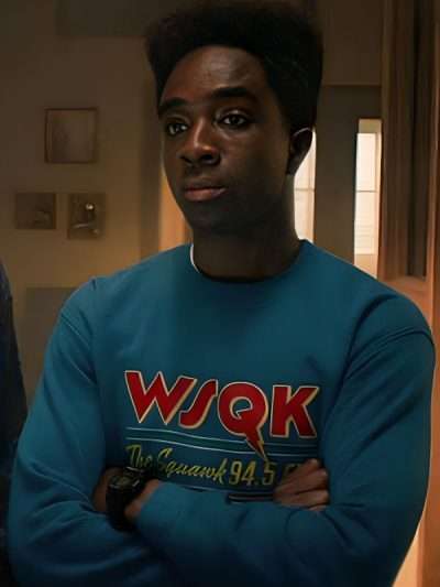 Stranger Things 2025 Caleb McLaughlin Blue Sweatshirt