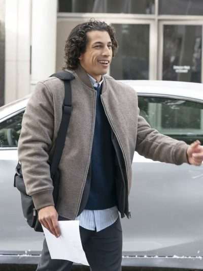 TV Series Abbott Elementary 2026 Benjamin Norris Beige Bomber Jacket