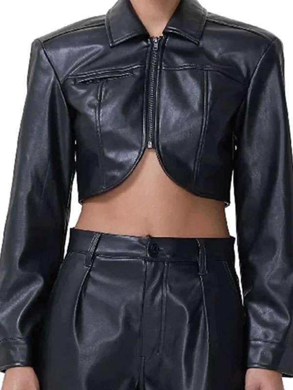 TV Series Beyond the Gates Trisha Mann Cropped Leather Jacket