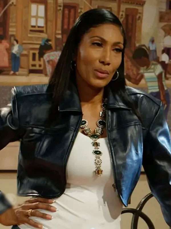 Beyond the Gates Trisha Mann Cropped Leather Jacket