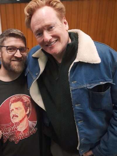 TV Series Conan O’Brien Must Go 2025 Sherpa Blue Denim Jacket