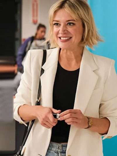 TV Series DMV Chelsea Frei White Blazer