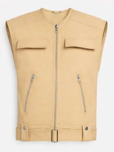 I Love LA 2025 Tessa Beige Cotton Vest