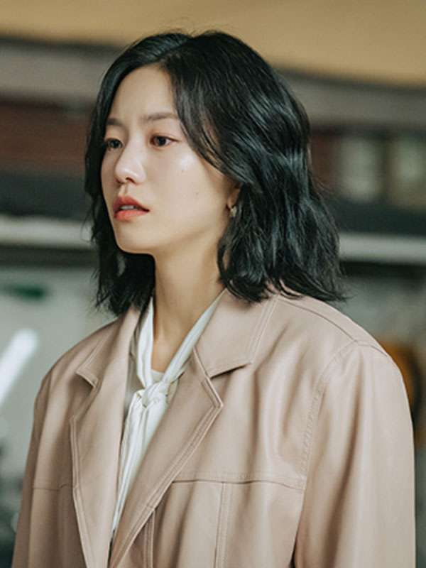 TV Series Our Movie 2025 Beige Leather Trench Coat