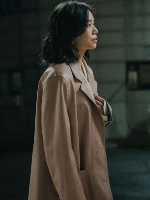 Lee Seol Our Movie Leather Coat