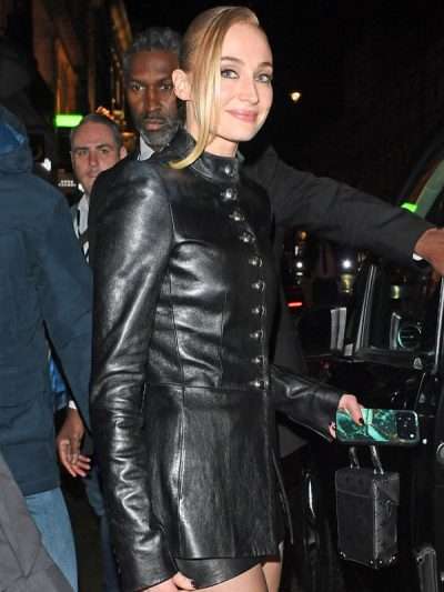 Zara Dunne Black Leather Coat