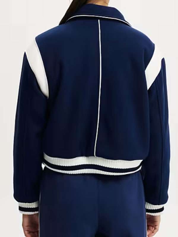 The Burbs 2026 Keke Palmer Blue Bomber Jacket