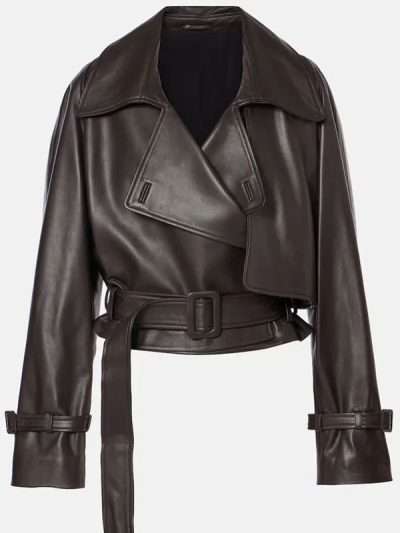 The Traitors S04 Caroline Stanbury Brown Leather Jacket