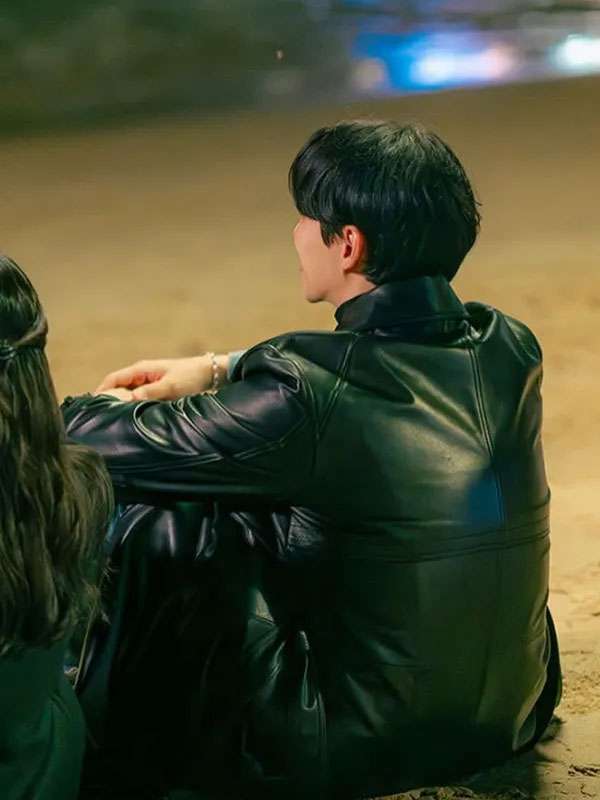 TV Series Typhoon Family S01 Kang Tae-Pung Black Trench Leather Coat