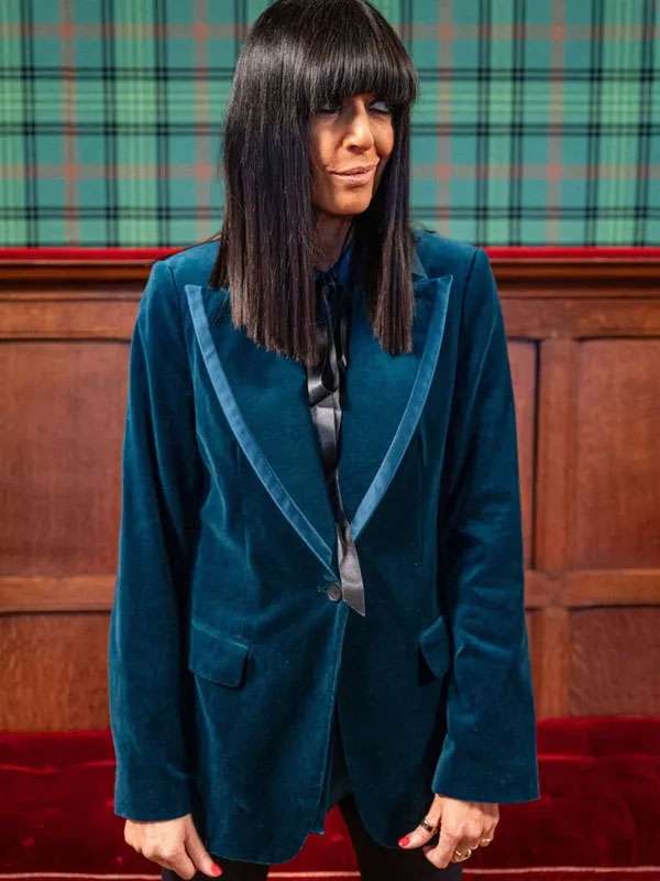 The Celebrity Traitors Claudia Winkleman Blue Blazer