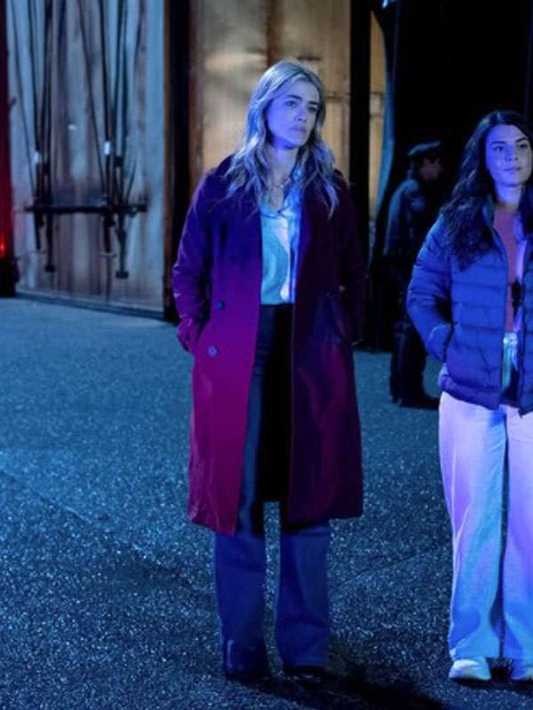 The Hunting Party 2026 Melissa Roxburgh Trench Coat