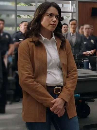 Angela Lopez The Rookie 2026 Suede Leather Jacket
