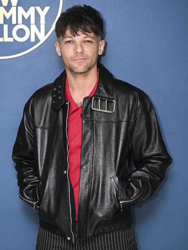The Tonight Show S13 Louis Tomlinson Black Leather Jacket